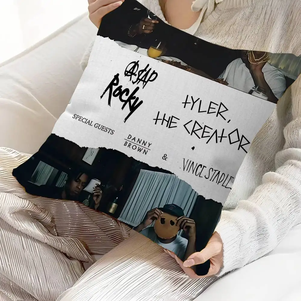 Star A-Asap R-Rocky Hip Hop Pillow Cushion Cover Pillowcase Living Room Sofa Home Decor Customized