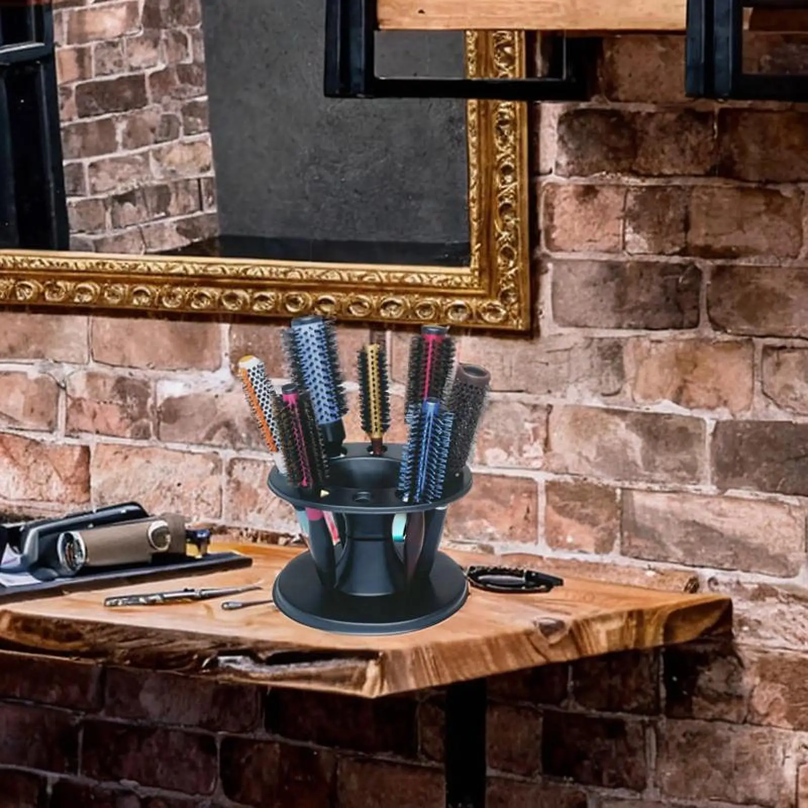 หวีจัดเก็บขาตั้งอุปกรณ์มืออาชีพผู้ถือหวีสําหรับร้านตัดผม