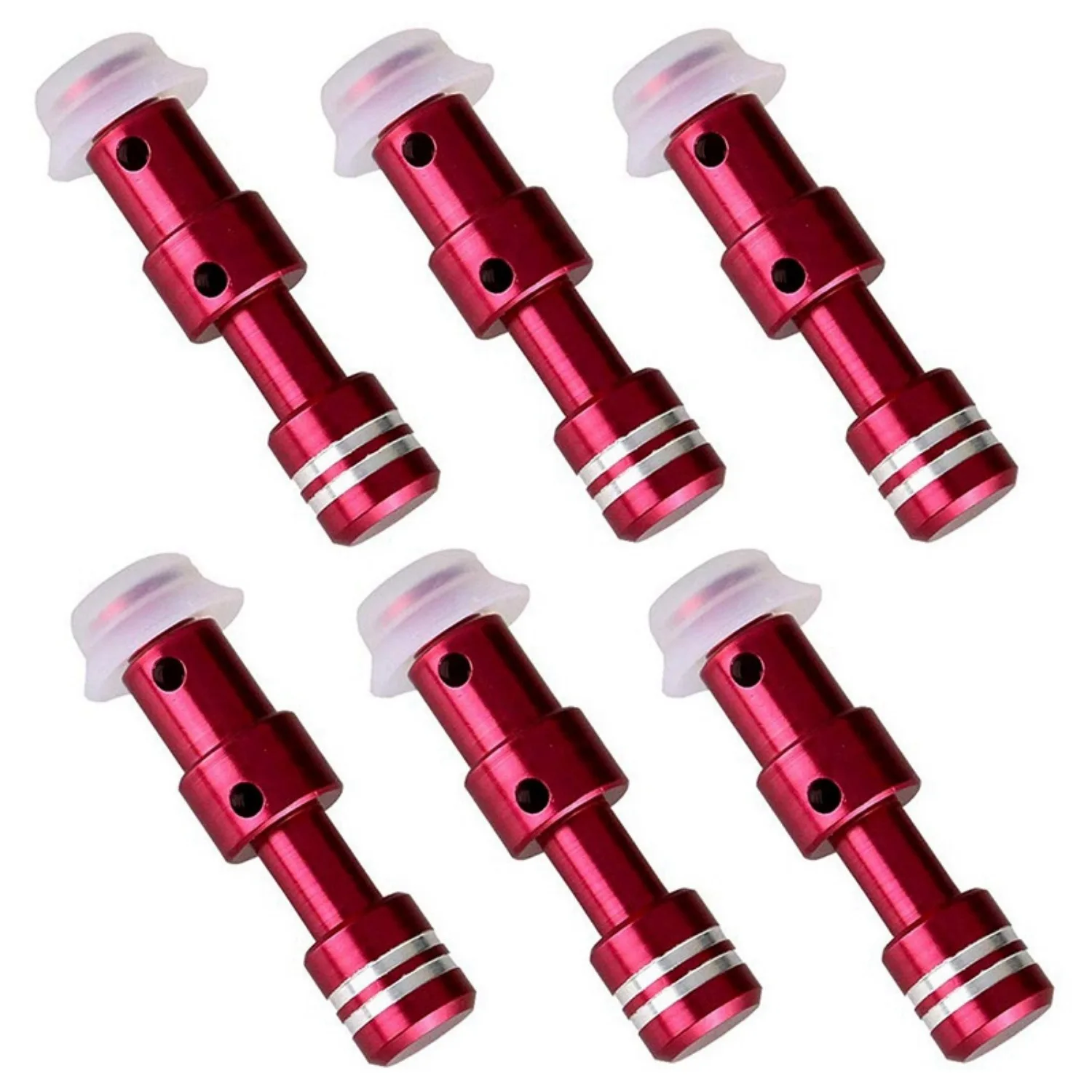 A39M 21 Stück Schnellkochtopf-Dampfventil, universeller Ersatzschwimmer und Versiegelung – 6 Stück rot-weiß und 15 Stück silber-weiß