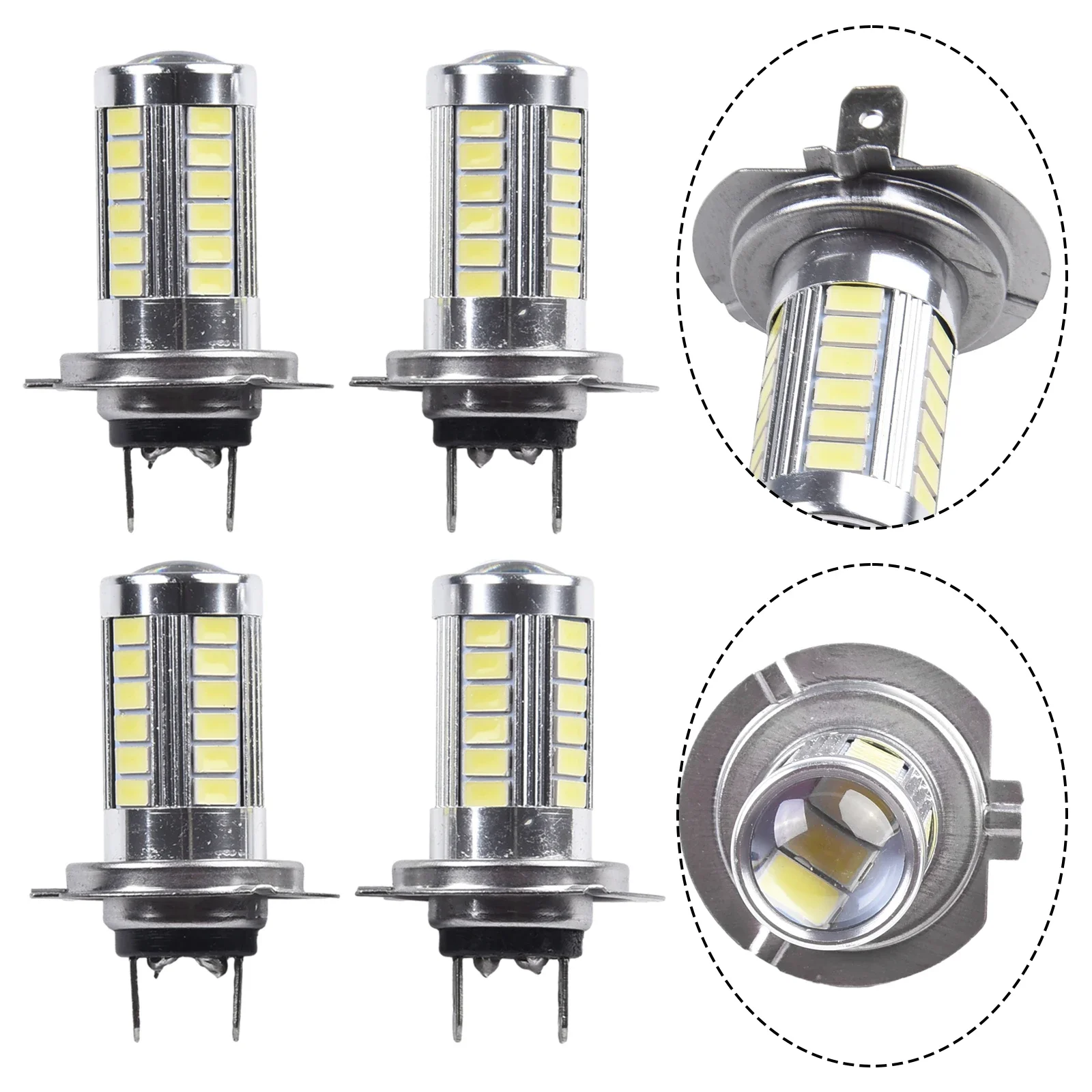 

Super Brightness On The Road With 4x H4 LED Headlight Bulbs Conversion Kit High Low Beam And 6500K White Light