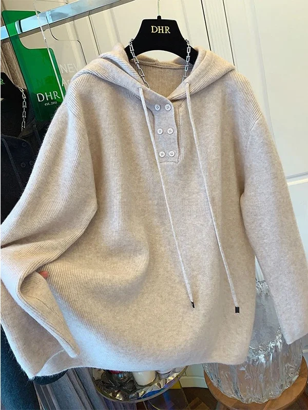 

plus Size Hoodie Knitwear Casual Loose Fit ex Autumn Winter Comfortable Soft American Sle Long Sve Sweatirt