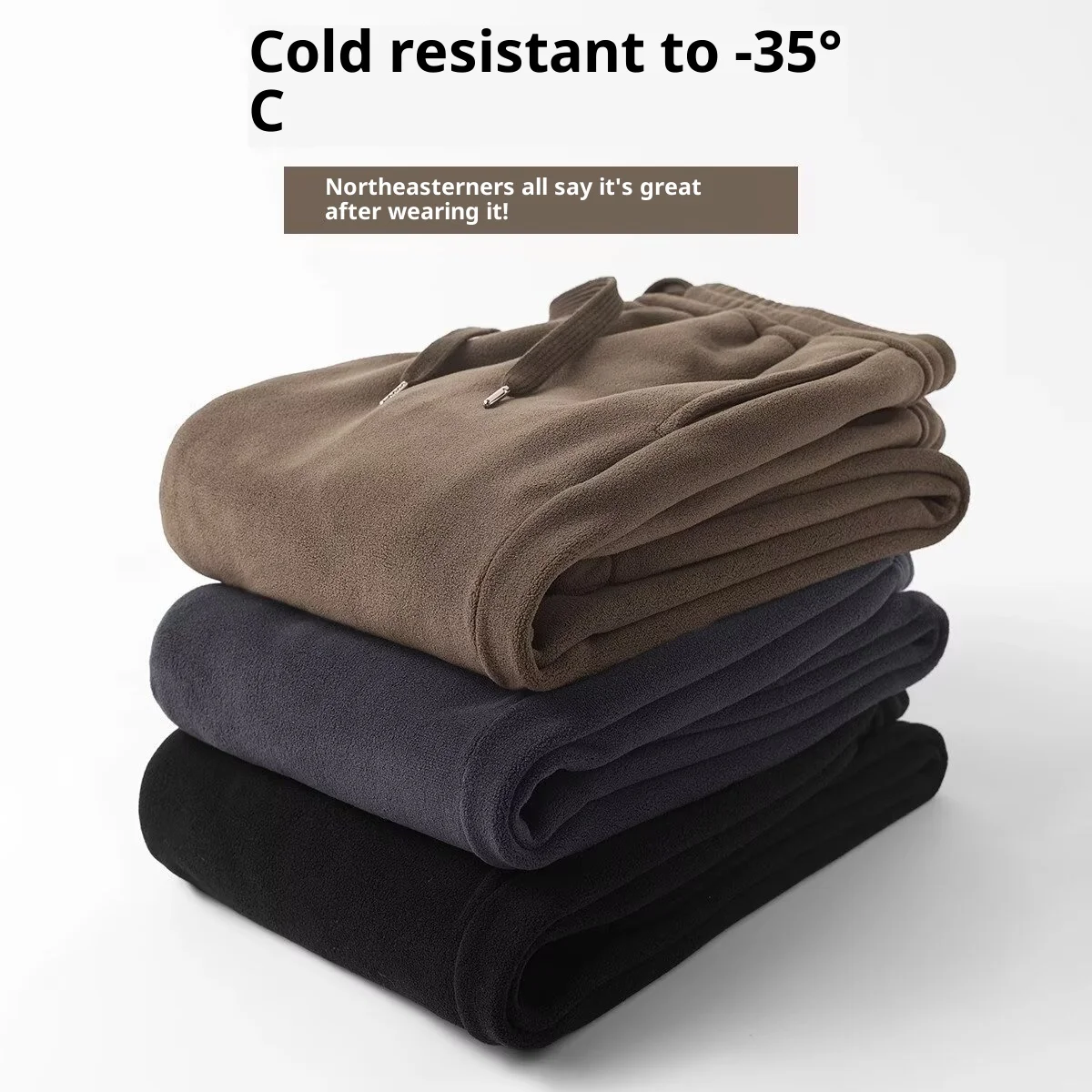 Mens-Heavyweight-Double-Face-Polar-Fleece-Jogger-Pants-Winter-Thermal-Lined-Thick-Warm-Sweatpants-Loose-Fit