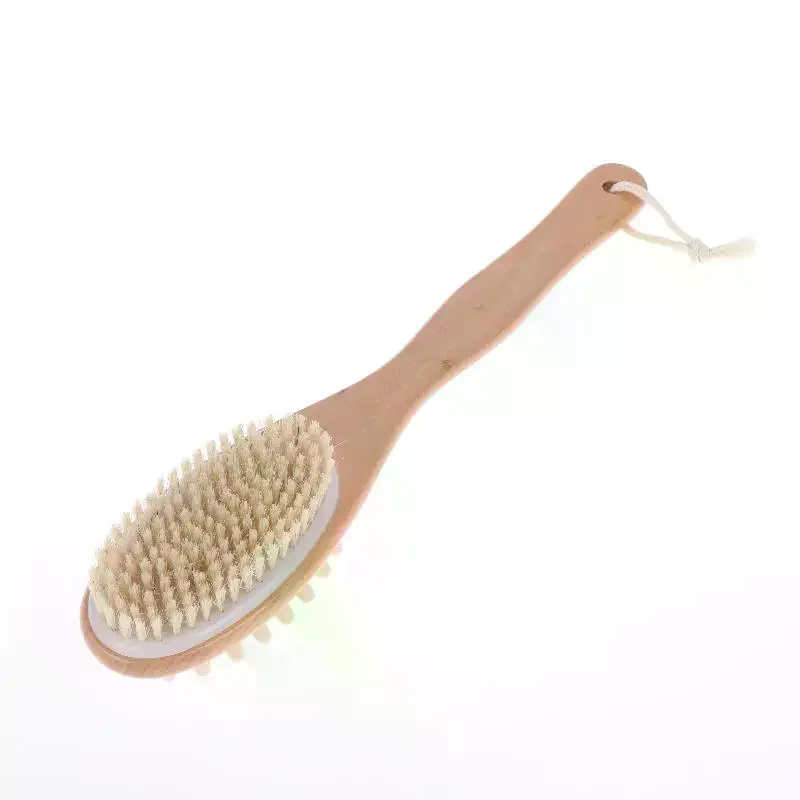 1Pcs Natural Bristle Dead Skin Remover Exfoliates Massage Tools 2 In 1 Dry Skin Body Massage Brush