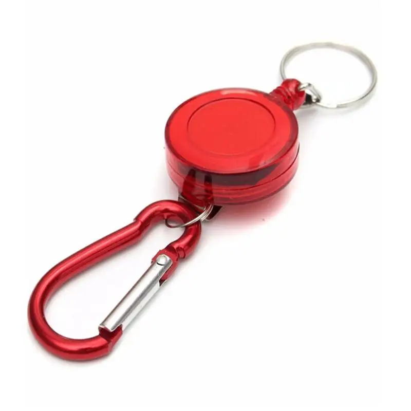 Retractable Keychain Badge Reel Easy Pull ID Tag Pass Access Work Card Clips Keyring Name Badges Holder Reel for Staff Workers