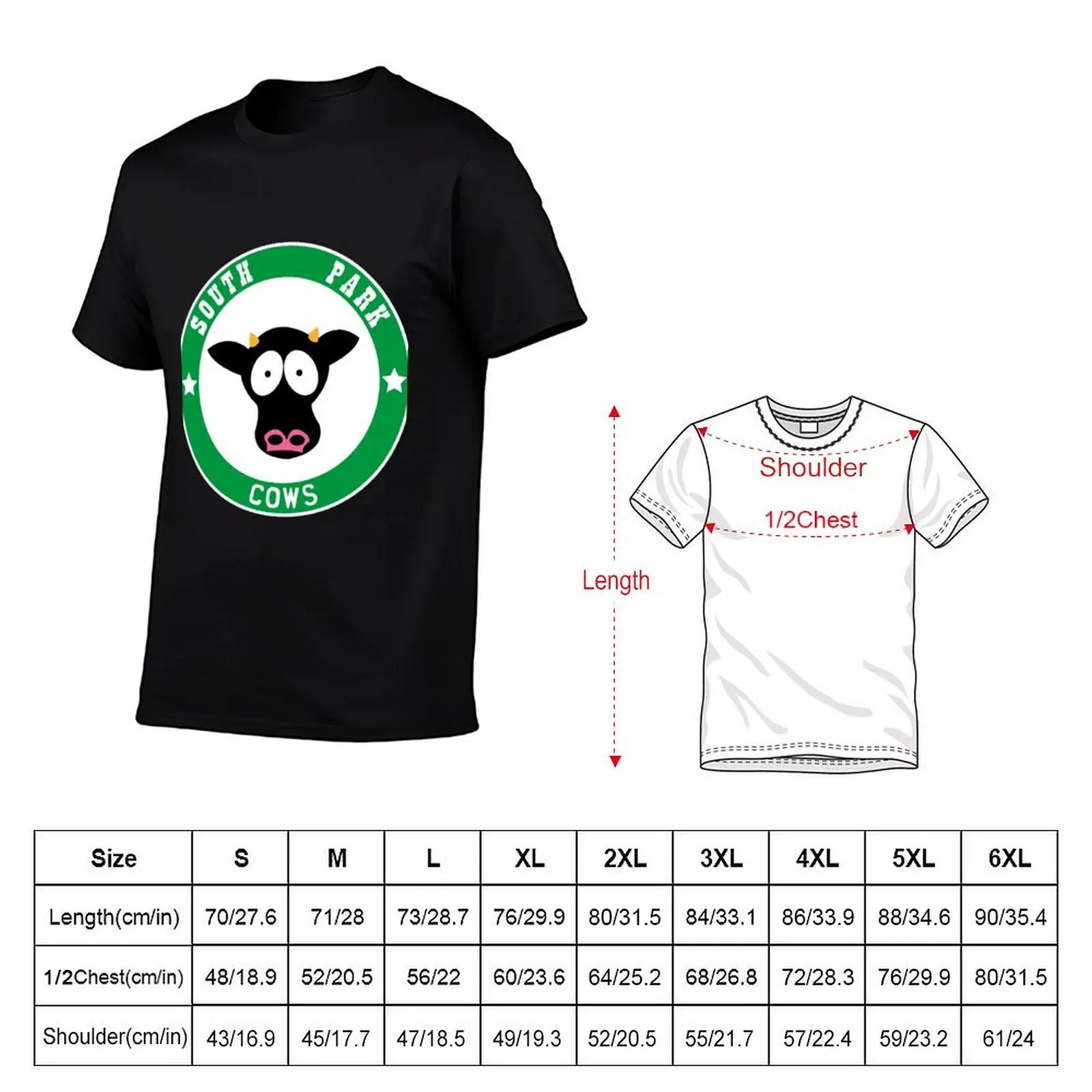 South Park Cows T-Shirt Street Art Print Tee Shirt view 2