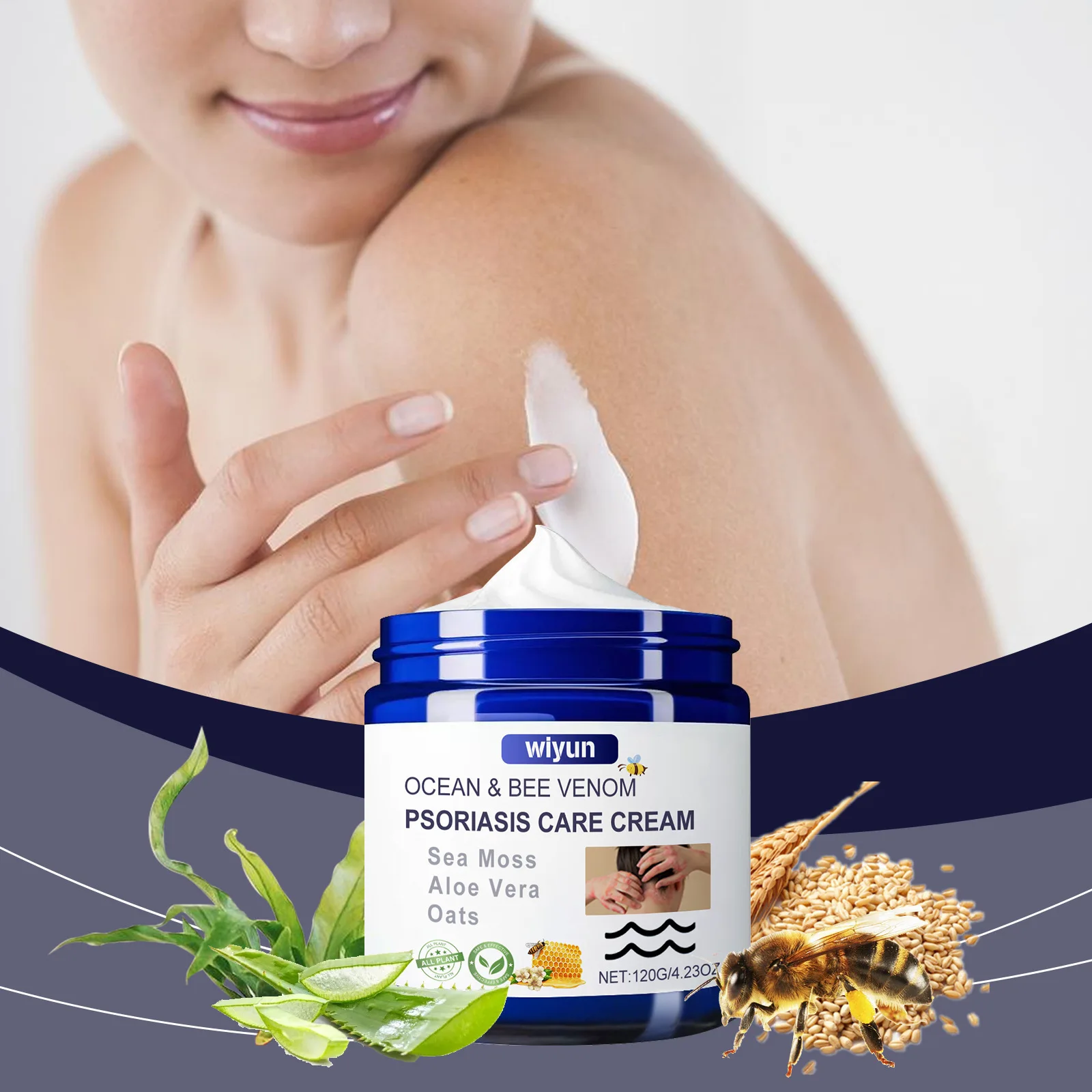 Bee Venom Skin Care Cream Restores Red and Itchy Skin, Moisturizes Skin, Cools and Relieves Itching