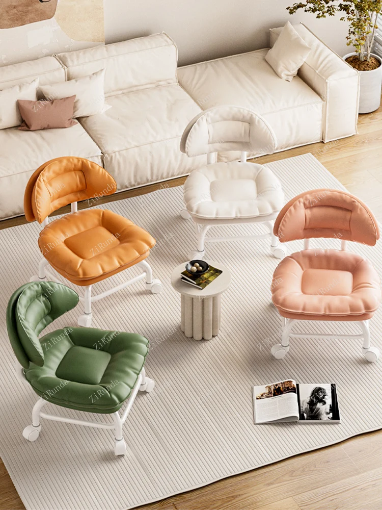 /Universalrad kleiner Hocker Haushalt Riemenscheibe niedriger Hocker Rückenlehne Stuhl