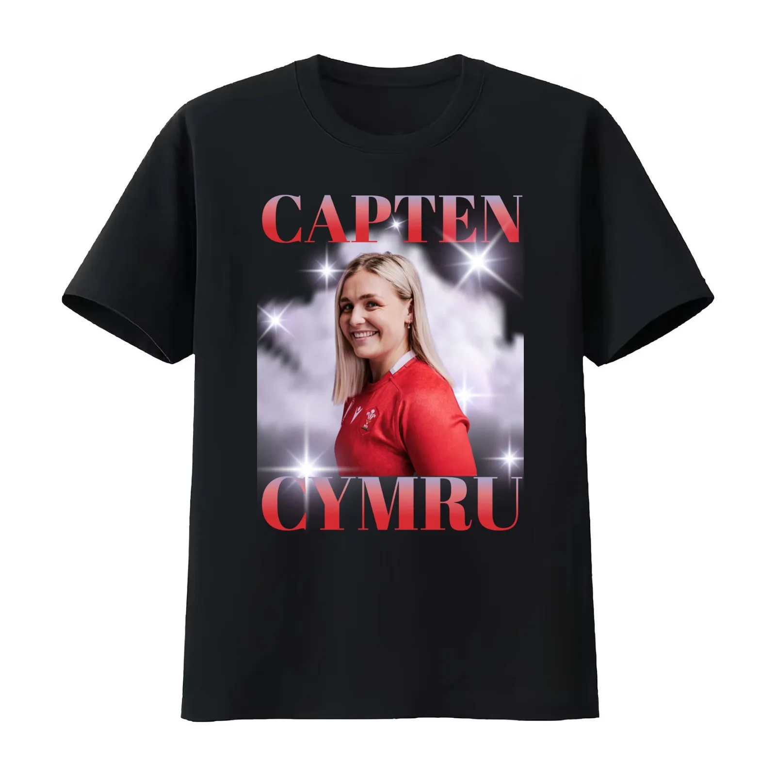 Alex Callender Capten Cymru Welsh Women's Rugby Bootleg Tee T-Shirt Summer Casual Cotton Tee Oversized Streetwear Tops
