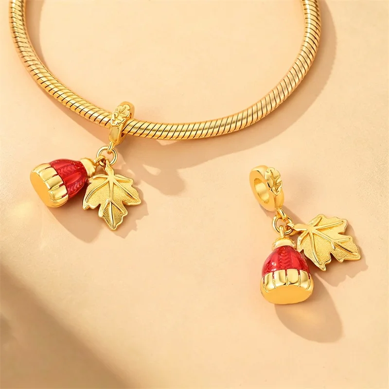 925 Sterling Silver Golden Wealth And Good Luck Hug Sisters Charms Pendants For Women Fit Original Bracelet DIY Jewelry Gifts