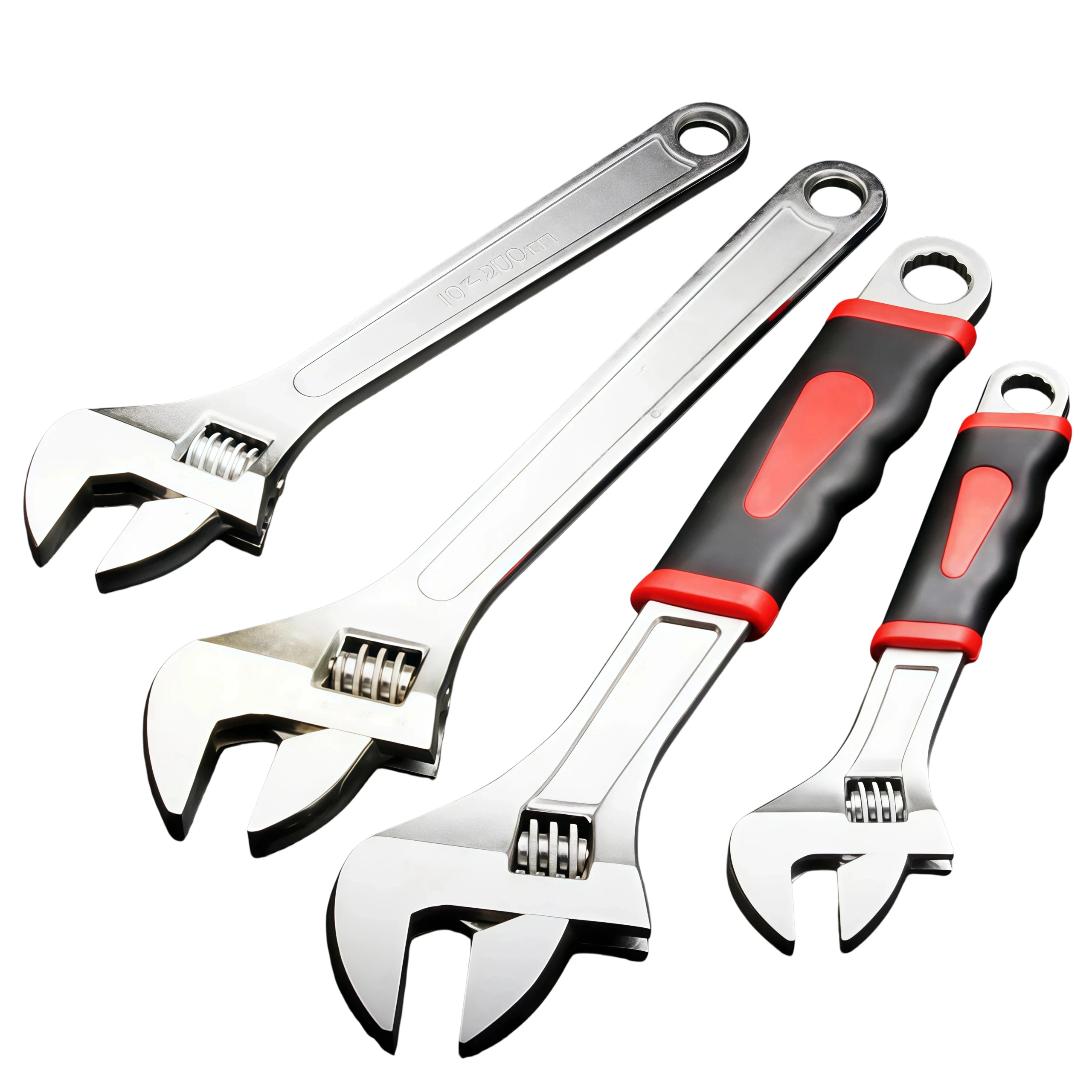 Adjustable Wrench with Rubber Coating for Automotive Machinery Home Bathroom Installation Maintenance Tool