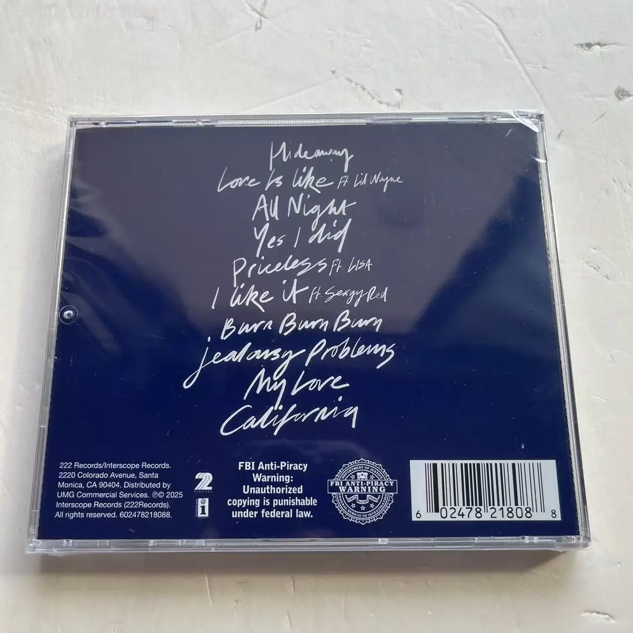 فرقة البوب الأمريكية آدام ليفين الحب مثل ألبوم القرص المضغوط الموسيقى سجل وكمان سيارة Soundtracks Box مجموعة موسيقى الحفلات