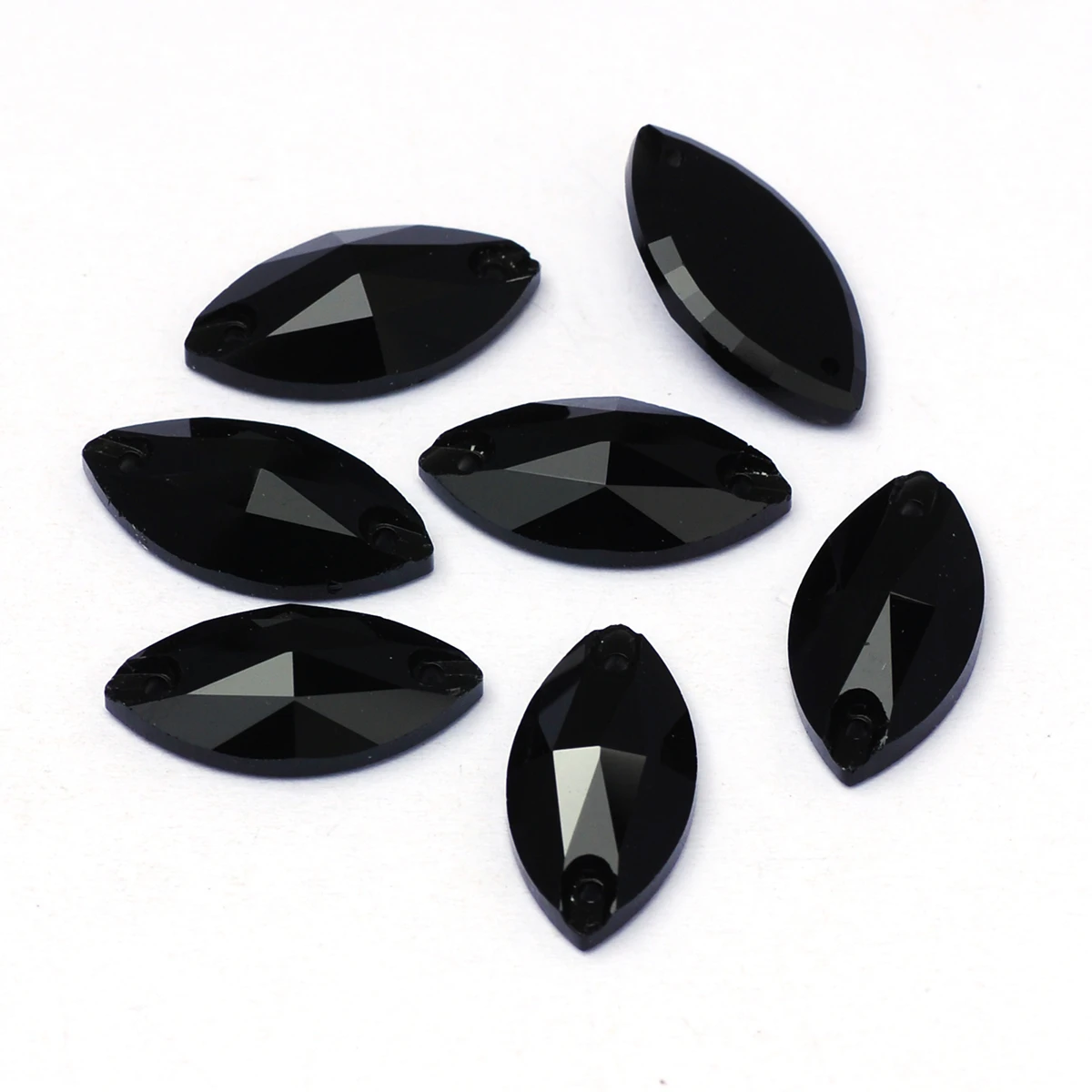 Black K9 Glass Sew On Rhinestone Flatback Sewing Crystal Strass Crystal Stone For Needlework Bag Clothes DIY Design Decoration