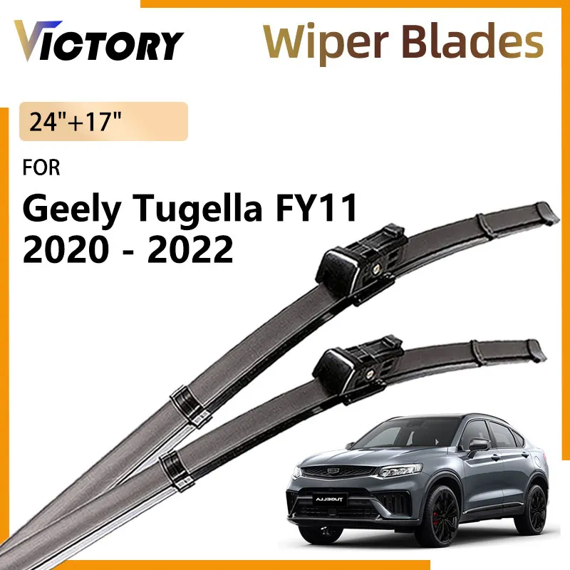 Para Geely Tugella FY11 2020 2021 2022 Xingyue S Knewstar 001 accesorios limpiaparabrisas delanteros cepillos de ventana