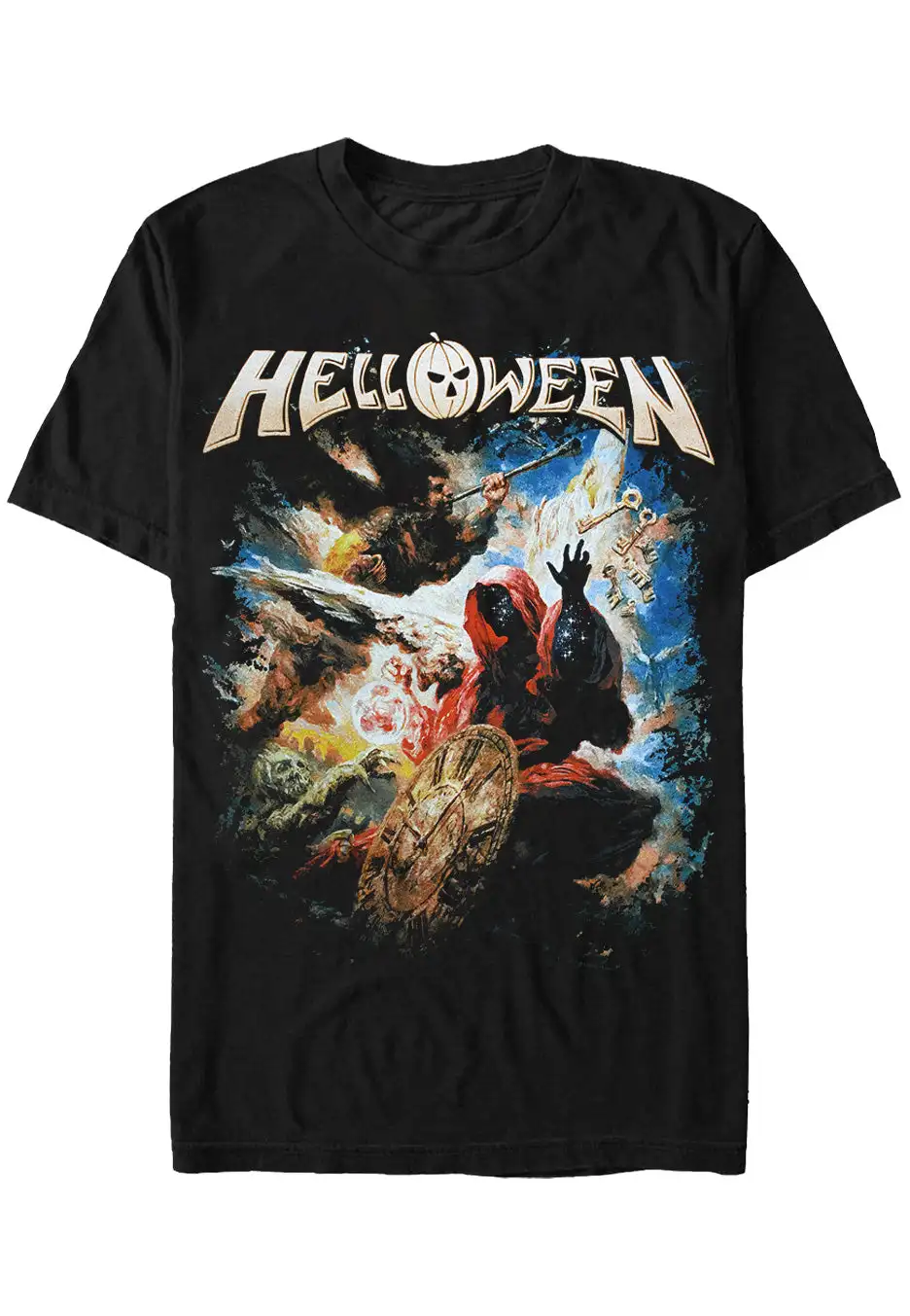 

Футболка Helloween Helloween 2025 года с периферийным узором и принтом, летние хлопковые мужские и женские футболки класса люкс с короткими рукавами