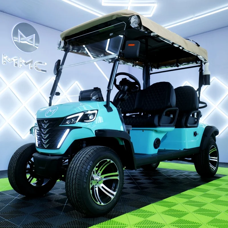 2025 Luxury Golf Cart Full Car LED Lights 60V Lithium Ion 4*4 Powerful Horsepower Off-road 4 Seat Electric Golf Cart