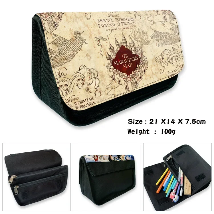 Harried Potter HOGWARTS EXPRESS Wizardry Badge Pencil Case School Students Cosmetic Case Fashion Pencil Case Pen Bag Make Up Bag