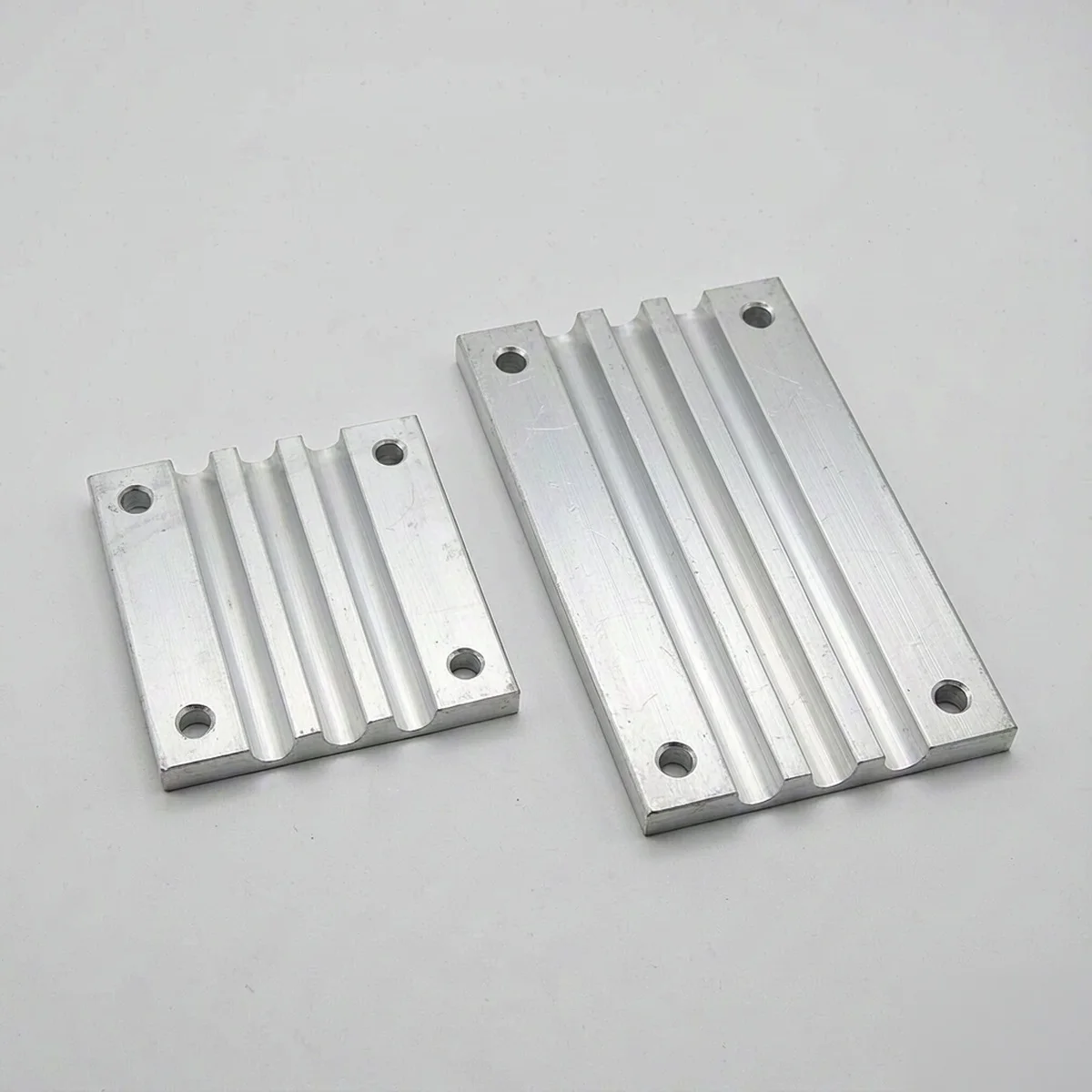 Aluminum Heat Pipe Pressing Block 6mm Grooved Clamp Plate 50x50mm 100x50mm Thermal Conduction Fixture for CPU Cooler Repair DIY