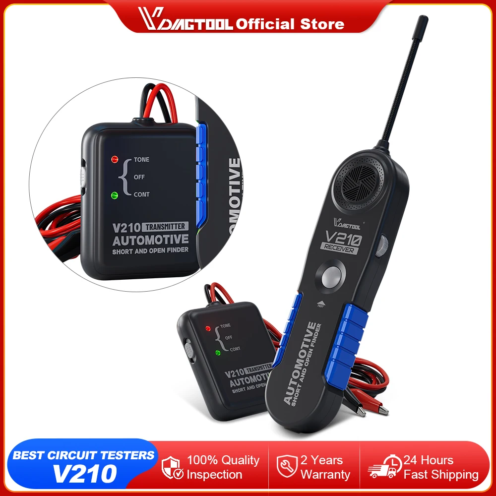 VDIAGTOOL V210 Automotive Circuit Tester Car Repair Cable Circuit Wire Tracker Tracers Analyzer 6-42V Short Open Finder Checker