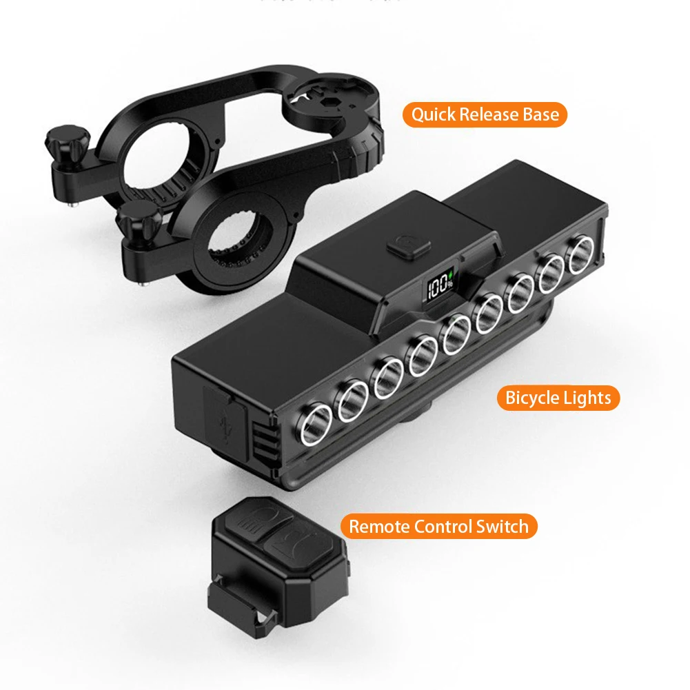 

LED Bicycle Headlight Power Display Cycling Safety Front Lamp Waterproof High Brightness Bike Flashlight Bicycle Accessories