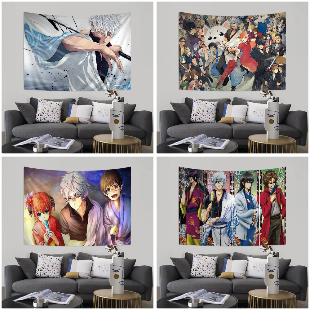 G-GINTAMA Anime Hanging Bohemian Tapestry Hanging Tarot Hippie Wall Rugs Dorm Home Decor