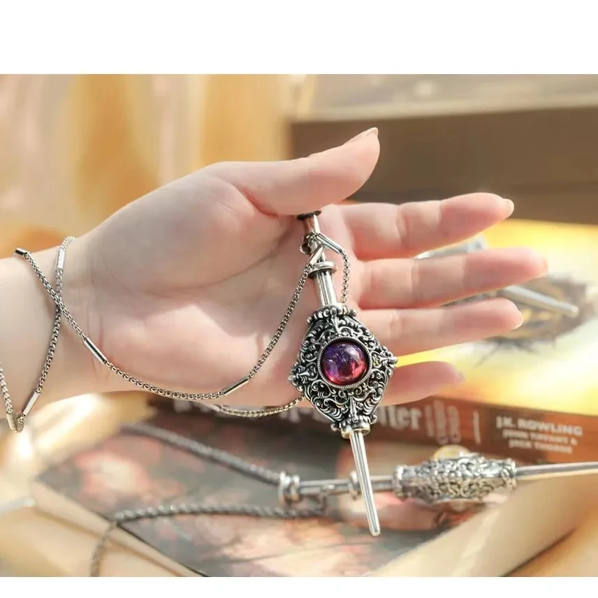 Magic Witch Necklace Women\'s Vintage Blood Pack Removable Witch Wand Pendant Cosplay Jewelry Couple New Lover Gift