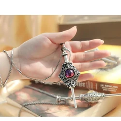 Magic Witch Necklace Women's Vintage Blood Pack Removable Witch Wand Pendant Cosplay Jewelry Couple New Lover Gift