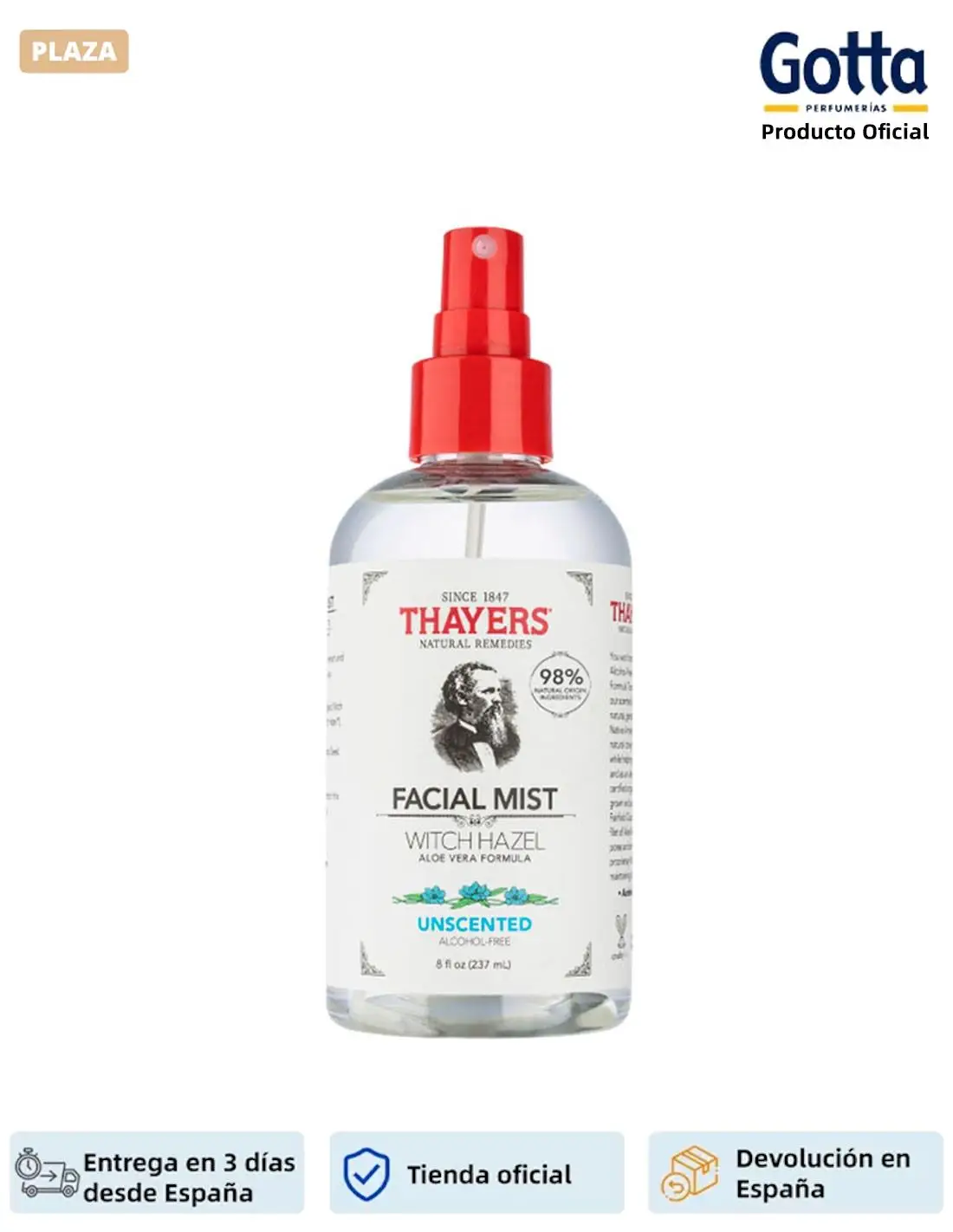 THAYERS-odourless mist-237 ML-beauty and health, cosmetics, makeup remover-natural skin toner.