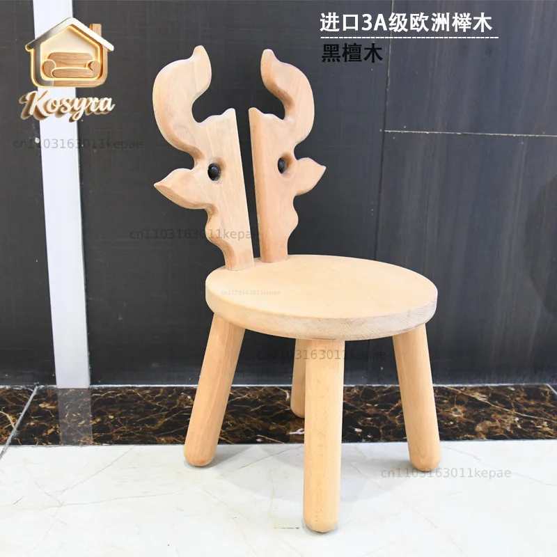 Children's stool Children's chair Small stool Calf solid wood eating Learning chair Writing Kindergarten Dining chair