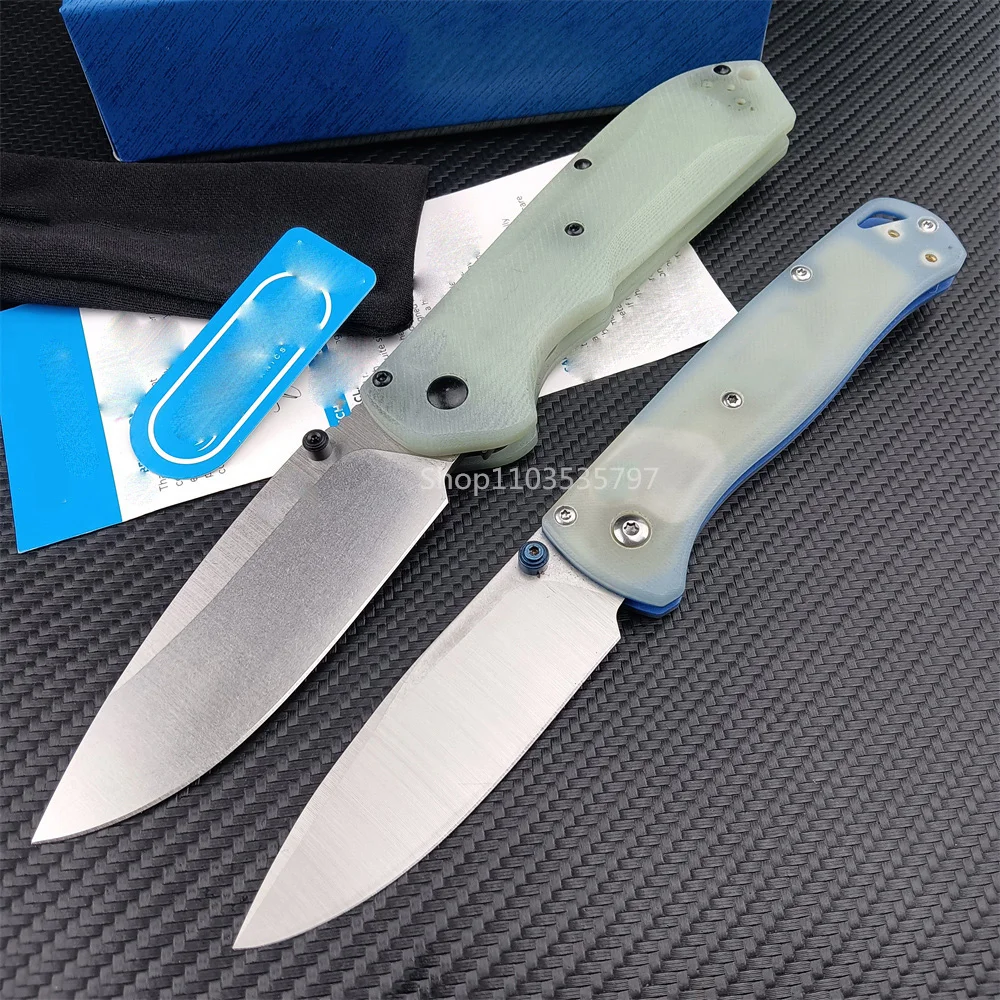 BM 535 Bugout 560 Freek G10 Handle Folding Pocket Knife Drop Point Satin Blade Self Defense Hunting EDC Outdoor Knives Gift