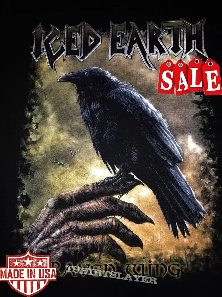 Iced Earth T-Shirt Short Sleeve Cotton Black Men Women All Size S to 5XL
