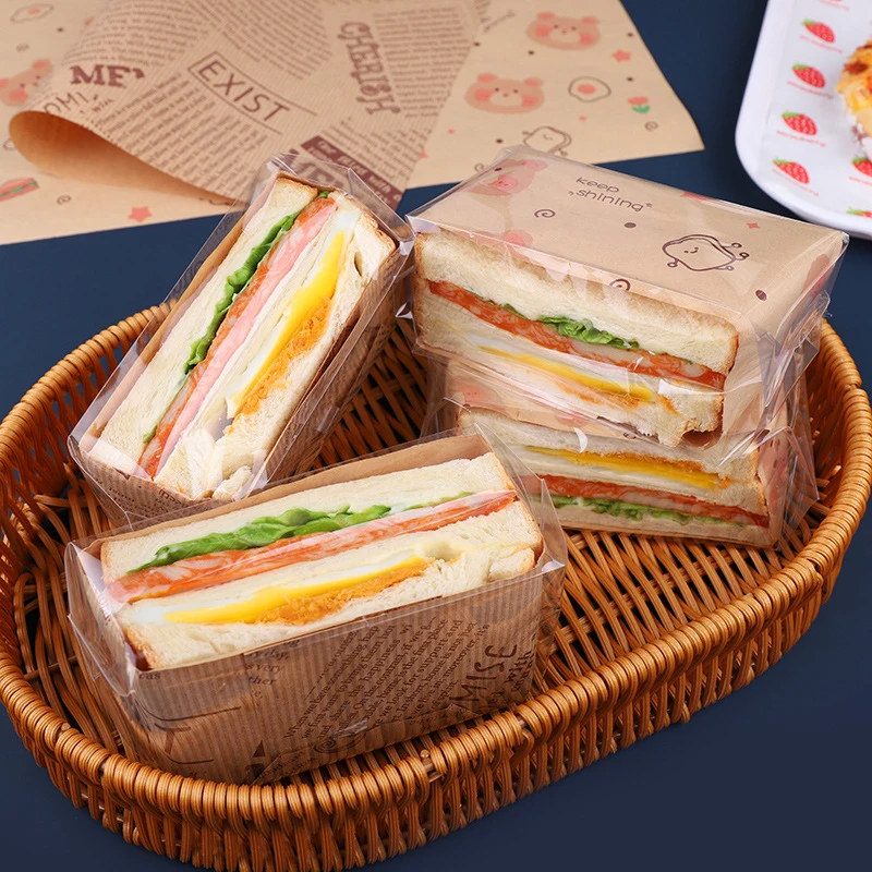 50 Stück fett dichtes Sandwich-Geschenk papier, Öl absorbieren des Back papier mit Brot platte