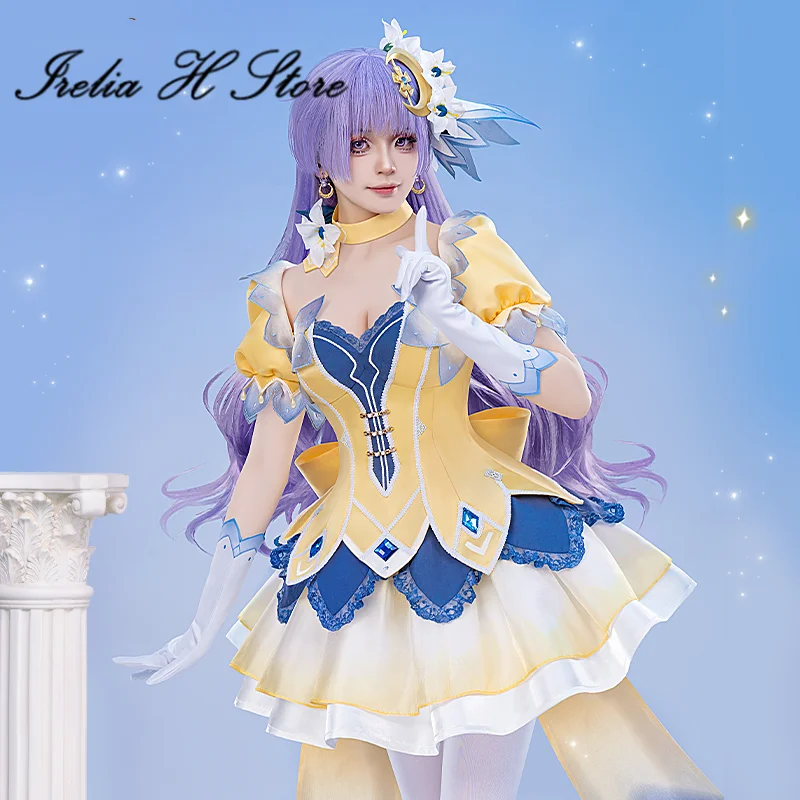 in stock Irelia H Anime DATE A LIVE Izayoi Mi ku Cosplay Costume Izayoi Mi ku Lovely Dress Female Halloween Costumes