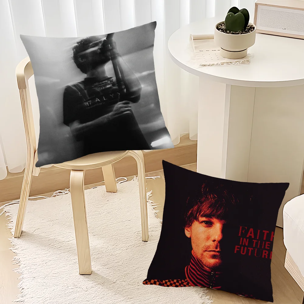 Rapper L-Louis T-Tomlinson cushion cover Living Room Accent Couch Back Support Square Lounge Restful Nap Companion Pillow Case