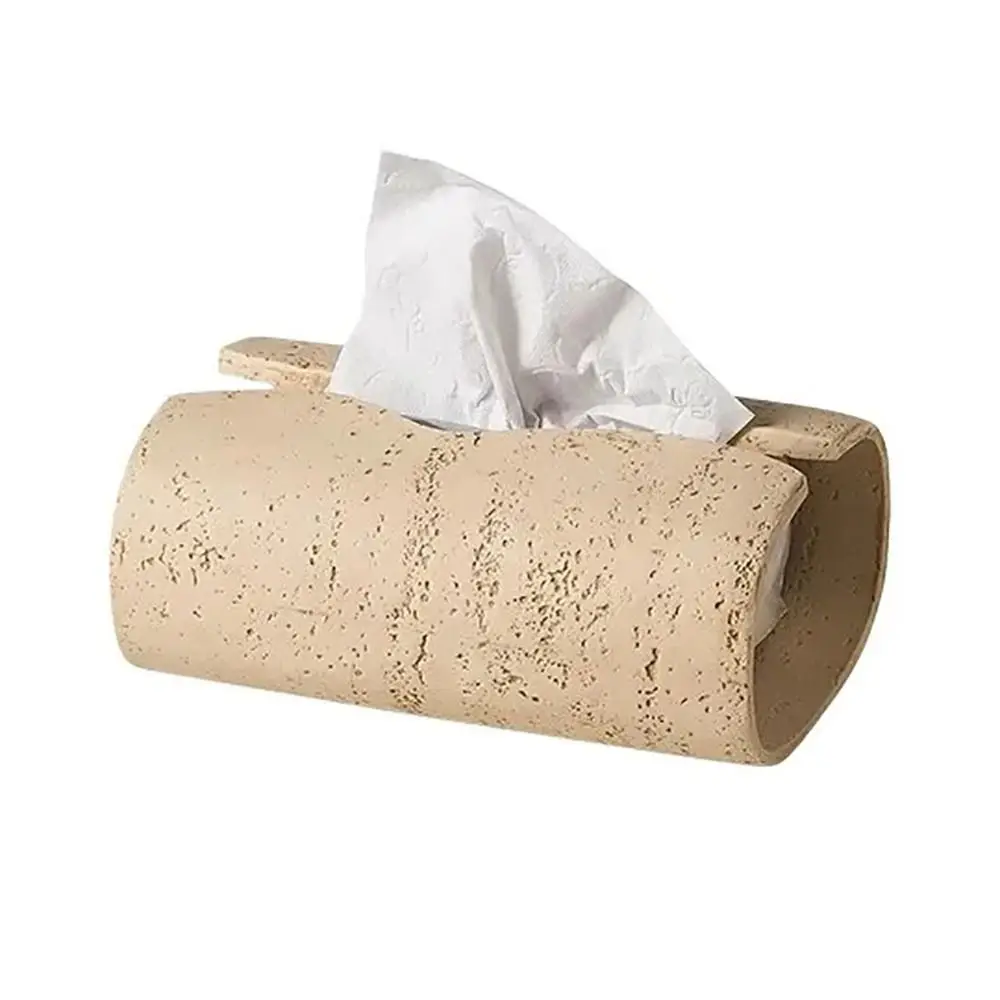 Fashion Resin Tissue Box Cave Stone Design Home Decor Napkin Holder Napkin Dispenser Home Decor