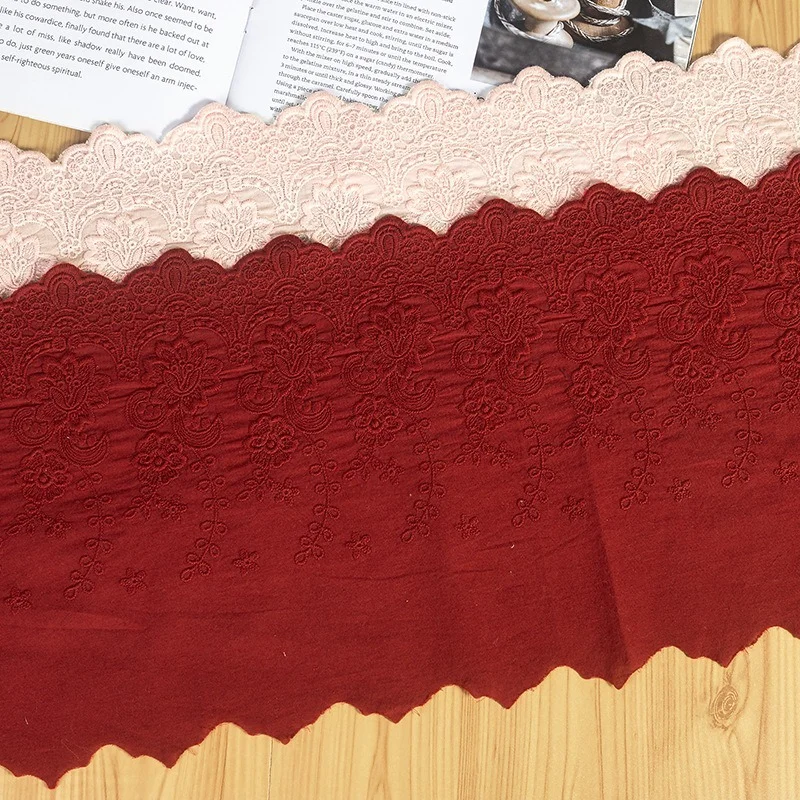 22CM Wide, Colorful Cotton Embroidered Lace Fabric, Children's and Women's Clothing Fabric,Tablecloths, Table Flags, Ingredients