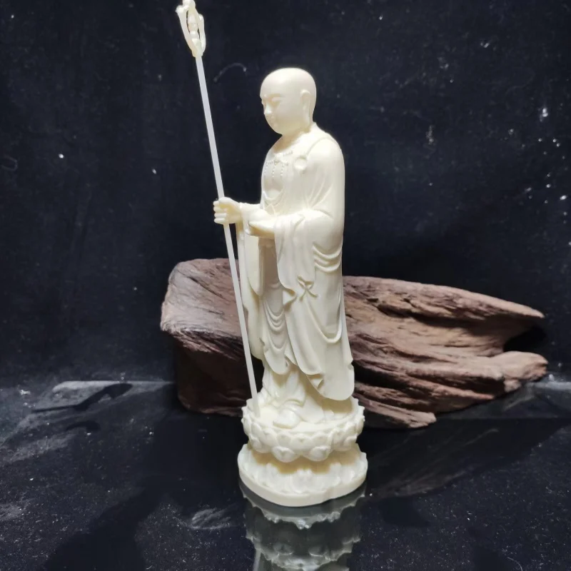 Factory Direct Supply Ivory Nut Dizang Bodhisattva Decoration Home Worship Buddha Ornament Car Decoration Crafts Gift Box