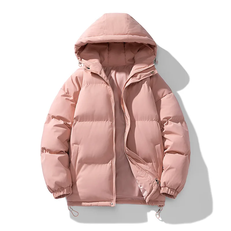 Jaqueta puffer de algodão acolchoada masculina, casaco com capuz, quebra-vento casual, Parkas grossos e quentes, ao ar livre, inverno, 2023