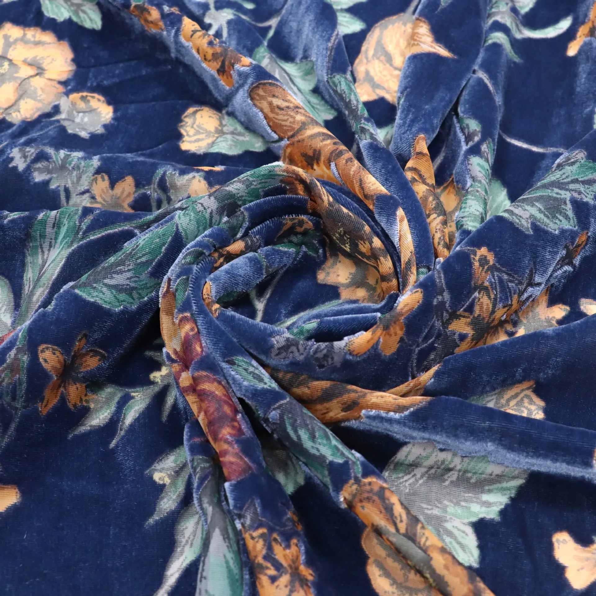 

1479 Woven Velvet Brocade Sticky Velvet Printed Burnt out Burnt Velvet Fabric Spring and Summer Nightdress Cheongsam Bed Cover