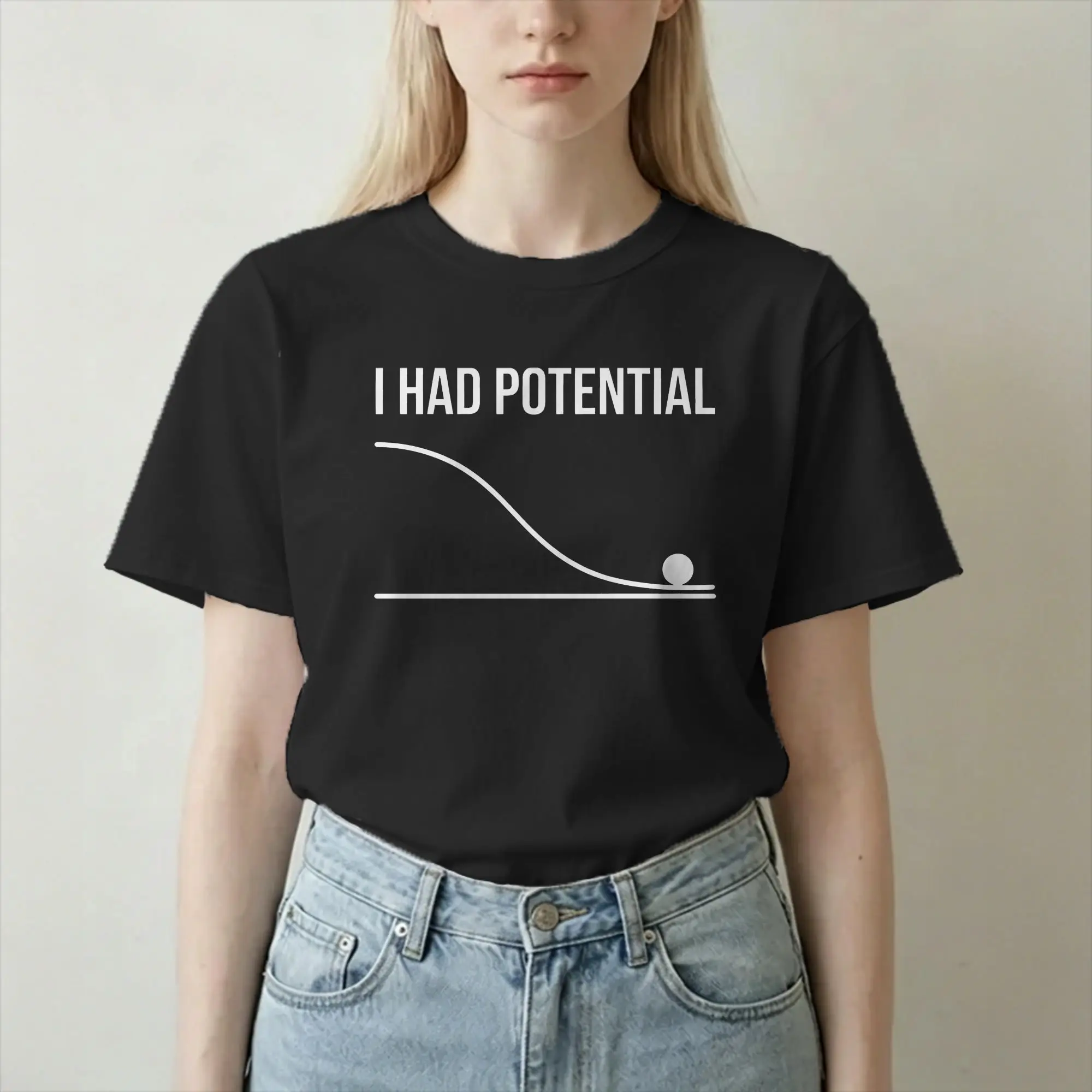 Men Women's T-Shirt I Had Potential Project Hail Mary  Casual Cotton Tees Short Sleeve Funny Sarcastic Meme T Shirt Clothes Gift