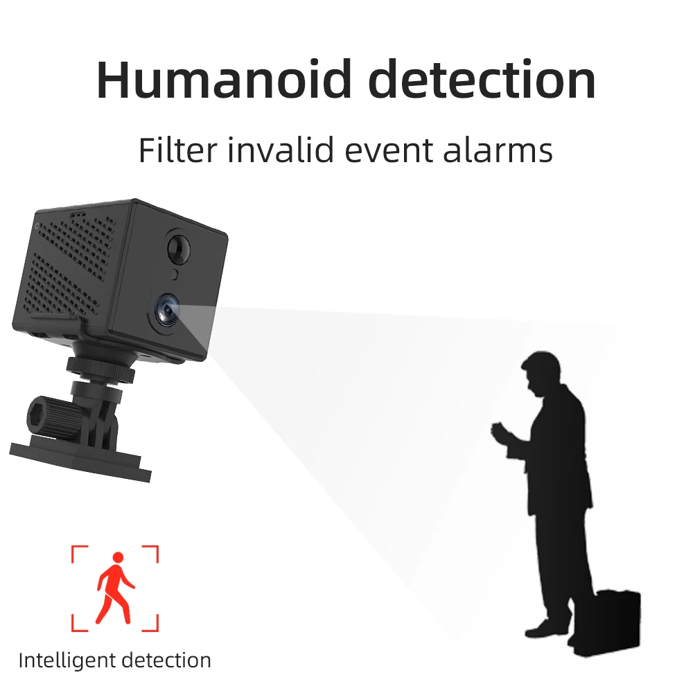 Mini 4G Security Camera SIM Card or Wifi 5MP Survalance IP Camera 2200 mAh Big Battery Low Power Infrared Night Vision CCTV Cam