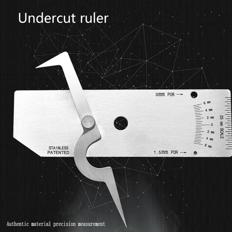 Metric Imperial-Welding Gauge Biting Undercut Inspection Height Depth Weld-Suitable for Woodworking Home Decoration