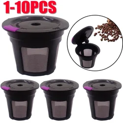 1-10PCS Reusable Coffee K-cup Filter Baskets  Large Capacity Replacement for Keurig 1.0/2.0 Mini Plus Series  Coffee Capsules