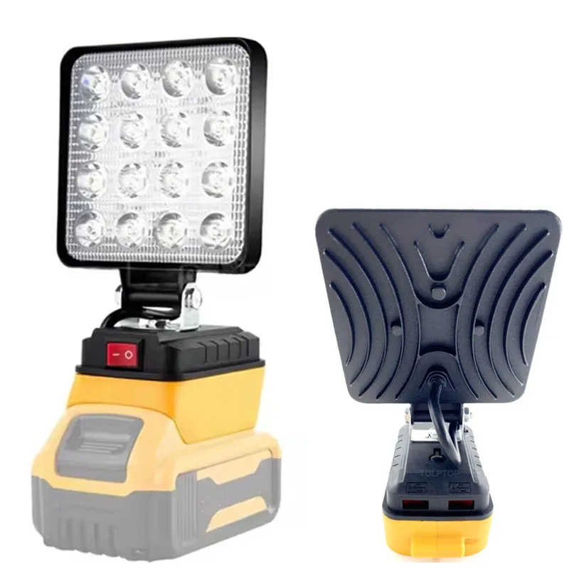 Led Light For Dewalt 18V 20V Battery 4 inch Cordless Spotlights Outdoor Work Camping Fishing Handheld Emergency Tool Light