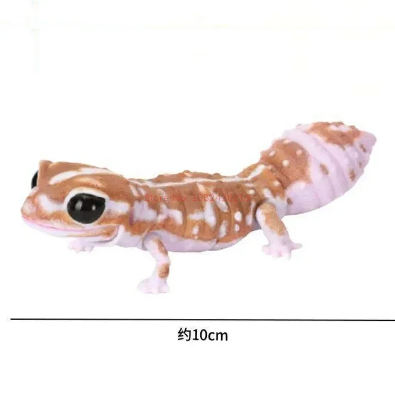 Original Bandai Gashapon Big Biological Map Gecko Lizard Blue-tongued Skink Simulation Movable Animal Action Figure Model Toys