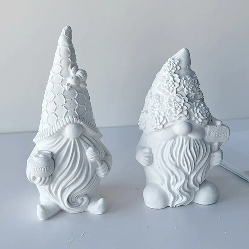 3D Faceless Santa Candle Silicone Mold Diy Christmas Dwarf/Snowman Scented Candle Plaster Soap Making Mold Christmas gift
