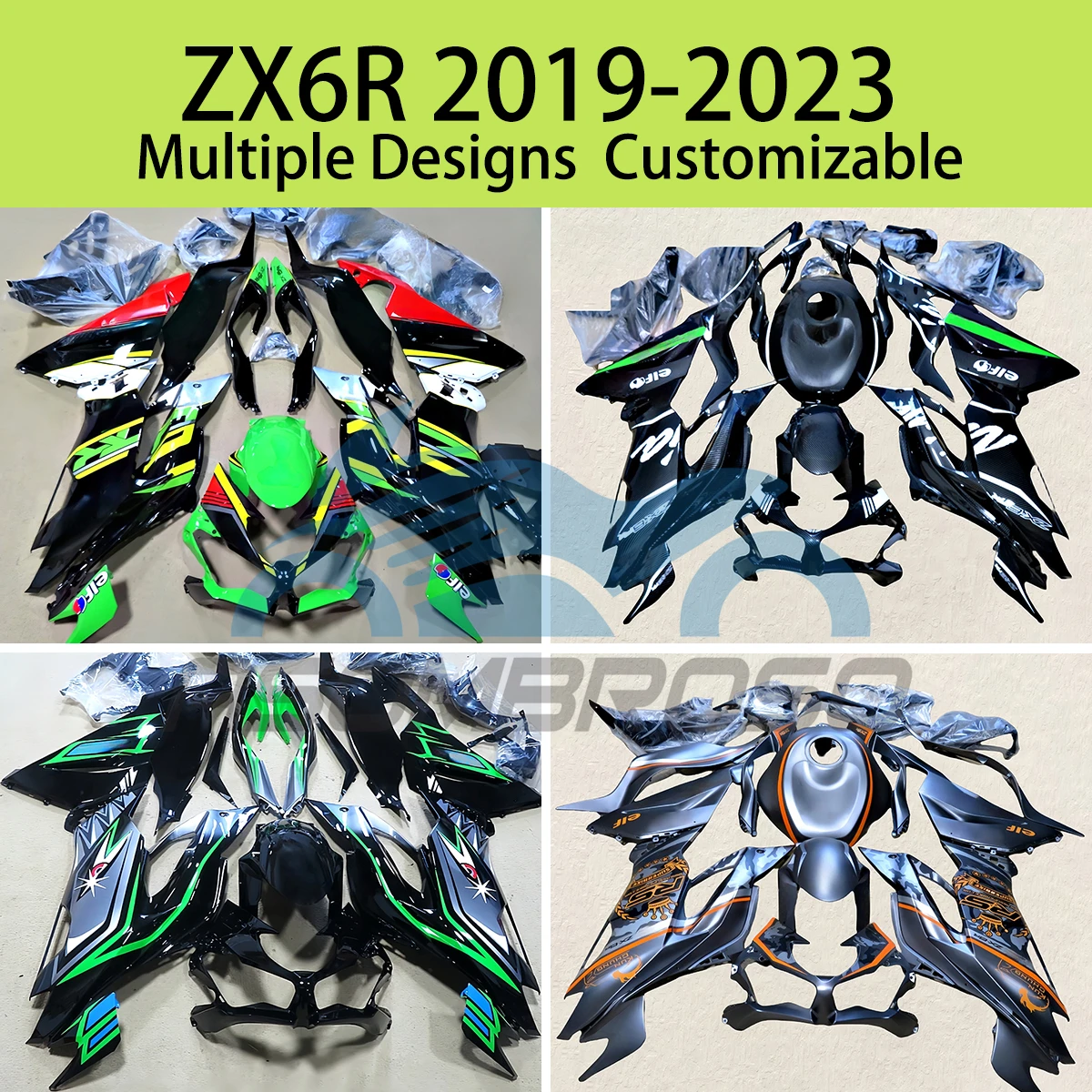 Fit Fairings ZX6R 2019 2020 2021 2022 2023 Motorcycle Fairing Kit Complete ABS Plastic for KAWASKAI ZX 6R 636 19 20 21 22 23