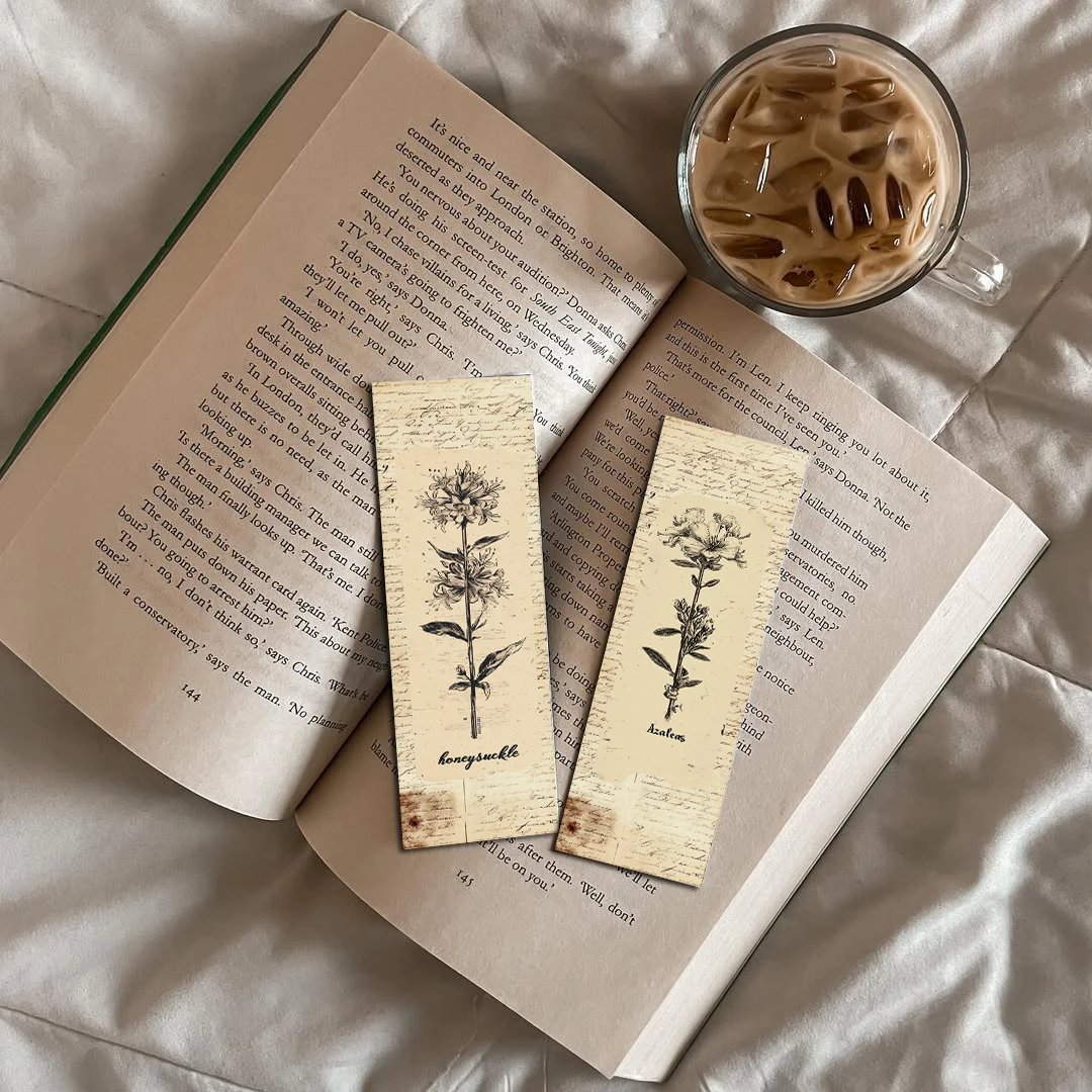 30PCS Personalized Birth Flower Bookmarks Creative DIY Creative Landscape Reading Book Stationery Page Marking Gift Cards ﻿