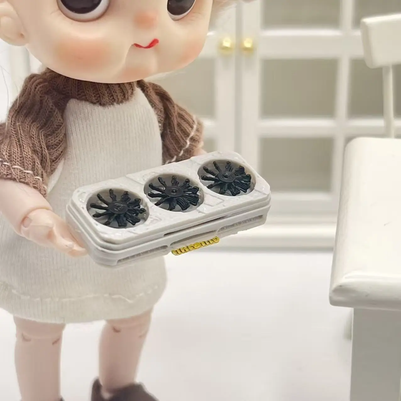 Dollhouse Mini Graphics Card GPU Micro Computer Part Model Miniature OB11 1:12 Scale Scene Decoration