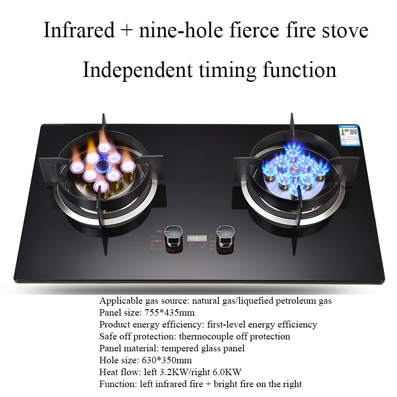 Happy Home Appliances Kitchen Green Cook 2 Burners High Pressure Gass Cooker Hob Gas Stove Top Gas Stove