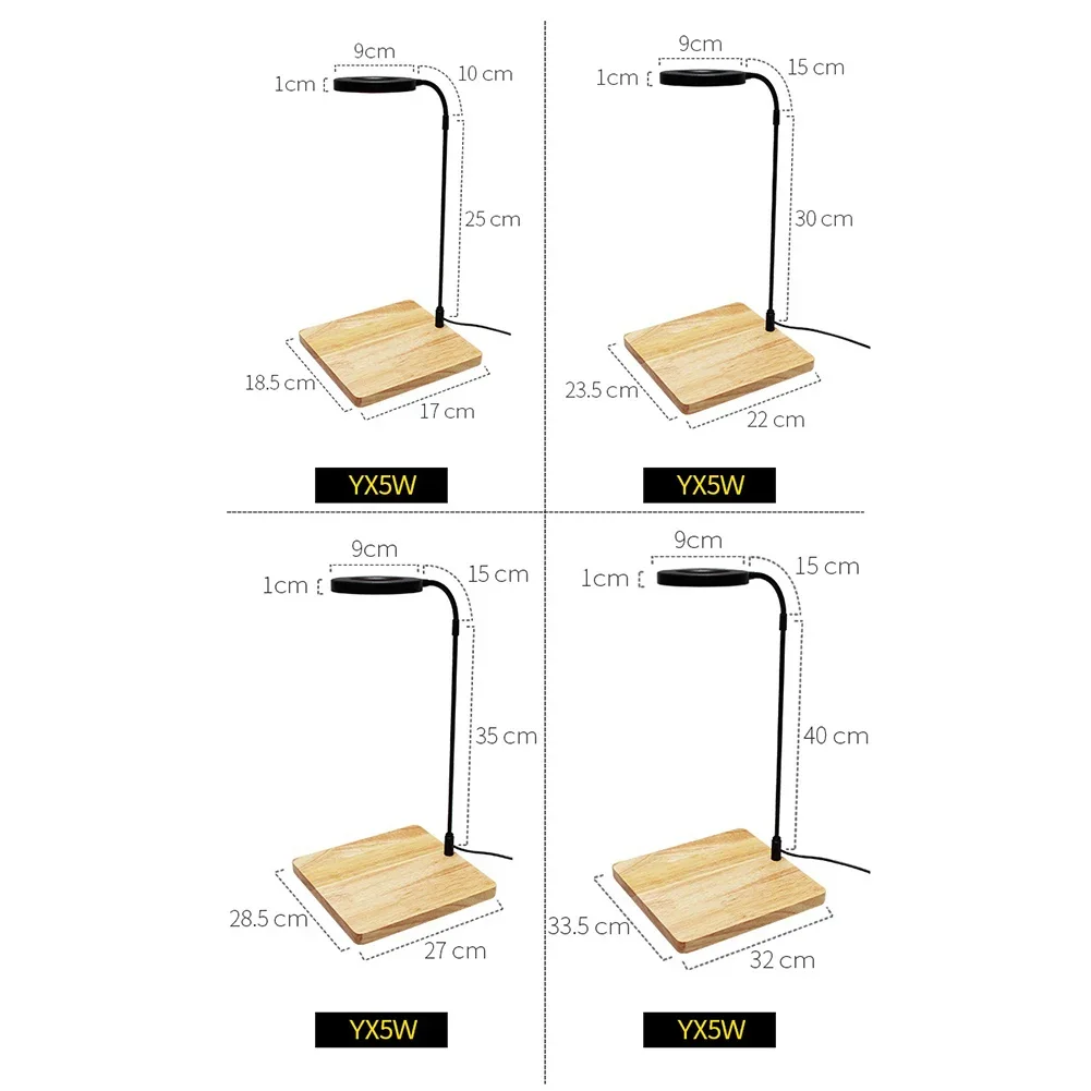 10W Dimmable 5W LED Aquarium Light with Timmer and USB Plug, 3000K Warm White 6000K Cold White Plant Grow Lamp with Base image 6